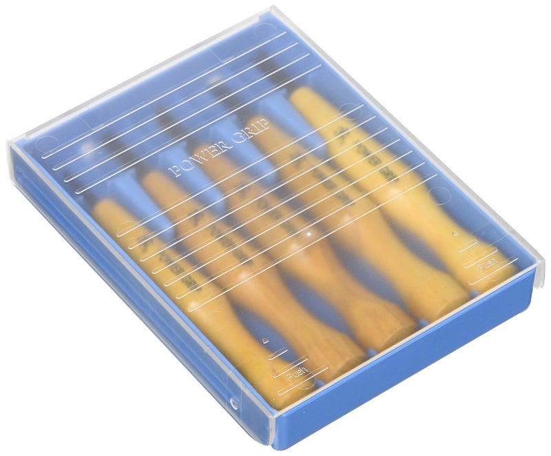 Mikisyo 800152 Miki Shokimono Power Grip Chisel Chisel Set of 5 Transparent Case - Image 2
